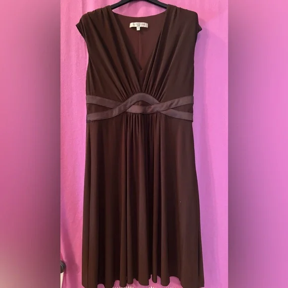 Evan-Picone Brown Dress Size 12 - Picture 1 of 7